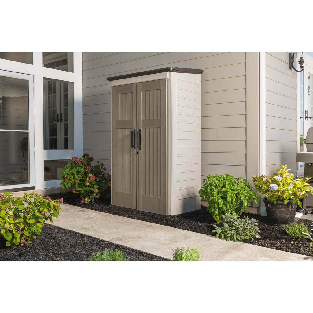 52-Cu.-Ft. Weather-Resistant Outdoor Storage Shed with Lockable Doors