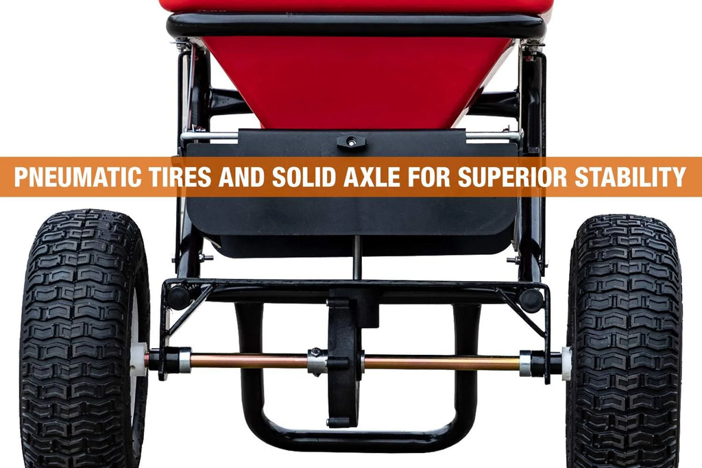 100-Lb. Walk-Behind Push Spreader for Salt, Ice Melt and Snow Melt with Grate and Cover