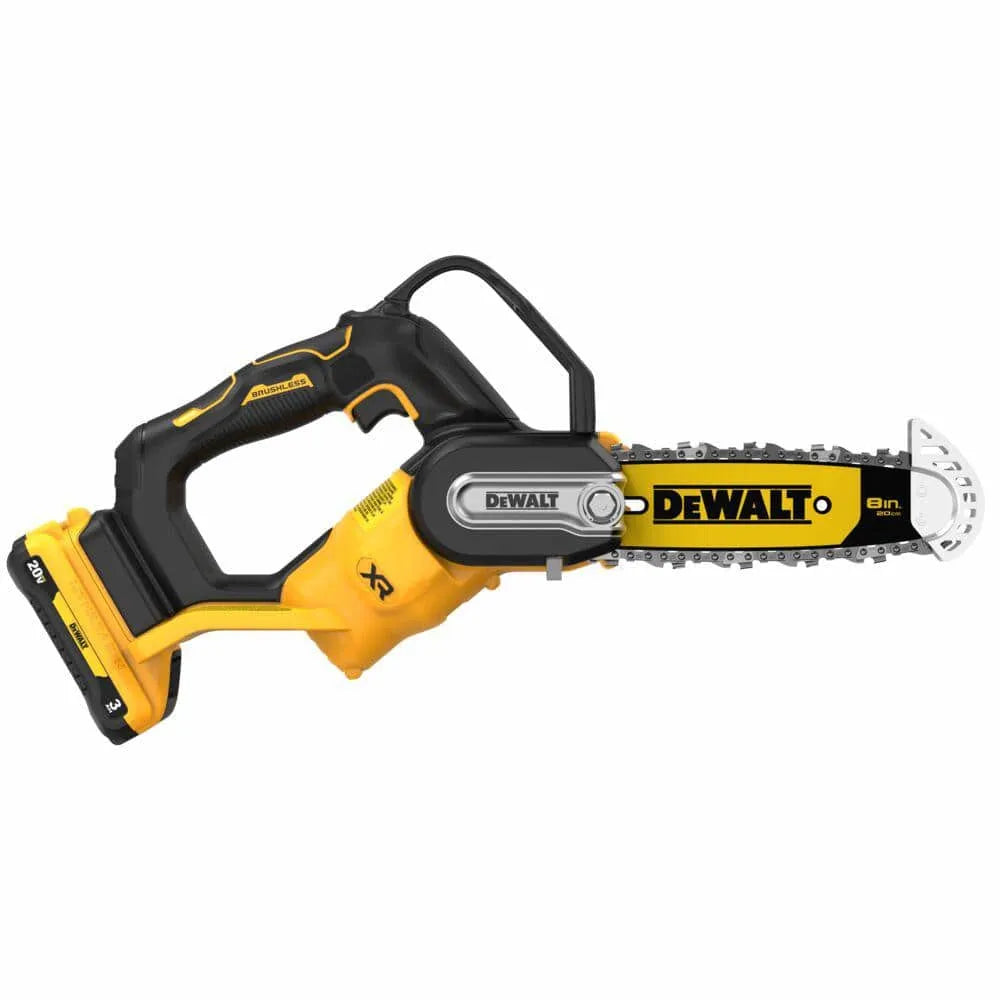 8-Inch 20V Lithium-Ion Cordless Pruning Chainsaw Kit with 3Ah Battery and Charger