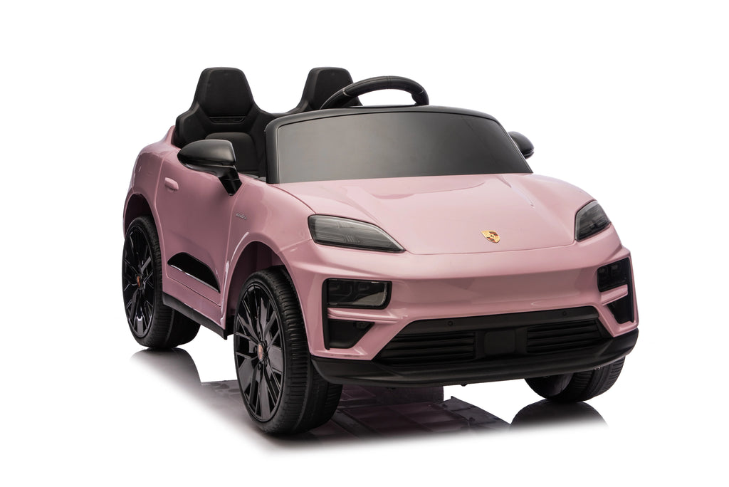 Licensed 24V Porsche Macan Turbo EV Kids Ride On One Seater cars, Rubber Tires, Leather Seat, with RC
