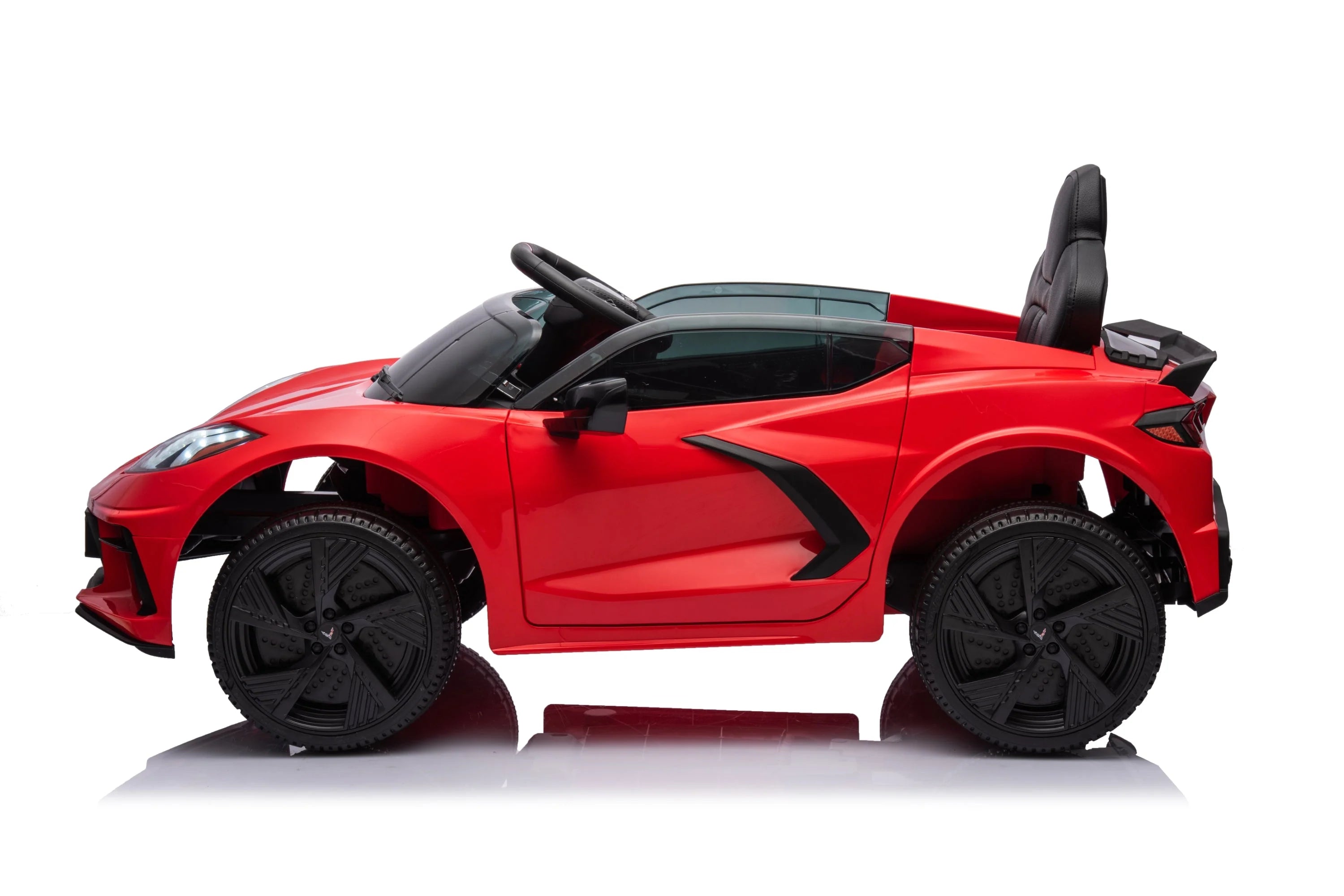 12V Chevrolet Corvette C8 Kids Ride On One Seater Electric Car with RC