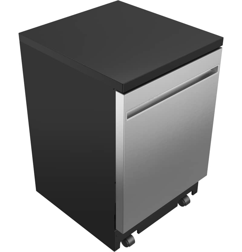 24-Inch Stainless Steel Portable Dishwasher with Sanitize Cycle