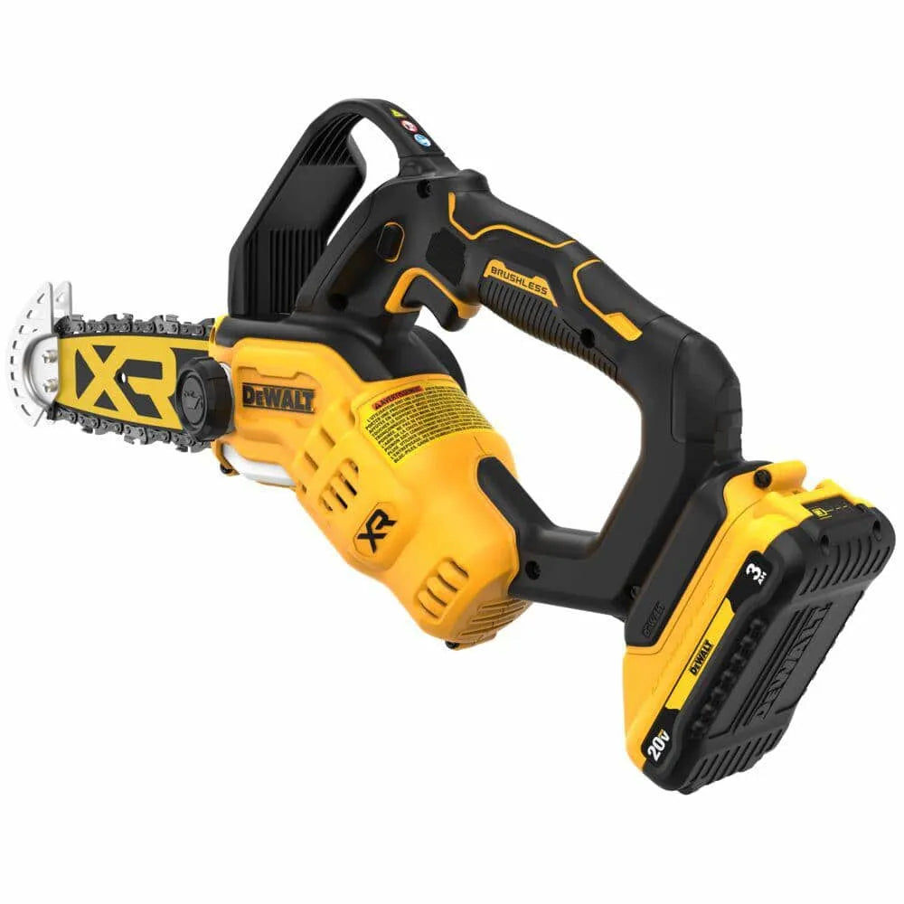 8-Inch 20V Lithium-Ion Cordless Pruning Chainsaw Kit with 3Ah Battery and Charger