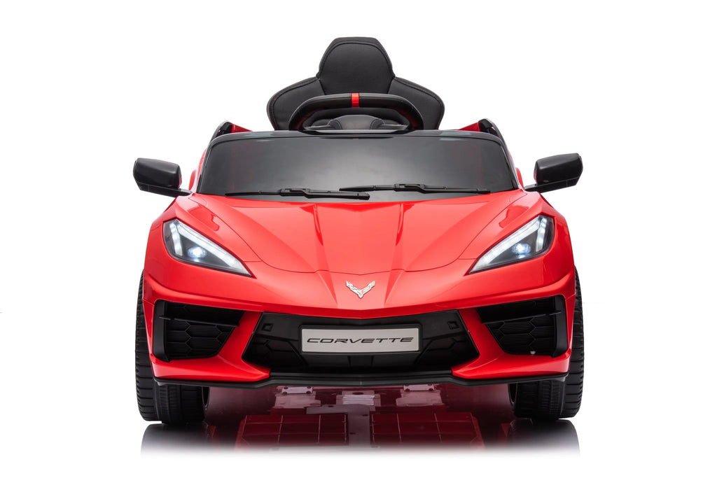 12V Chevrolet Corvette C8 Kids Ride On One Seater Electric Car with RC