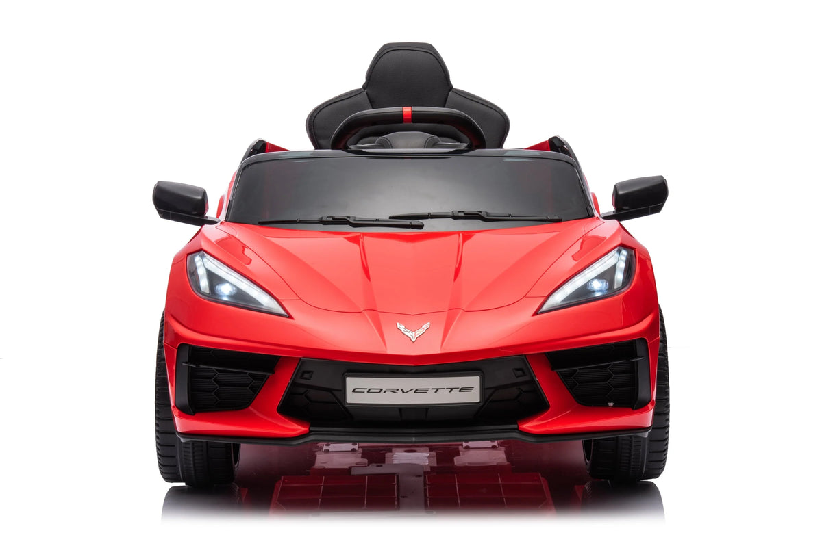 12V Chevrolet Corvette C8 Kids Ride On One Seater Electric Car with RC