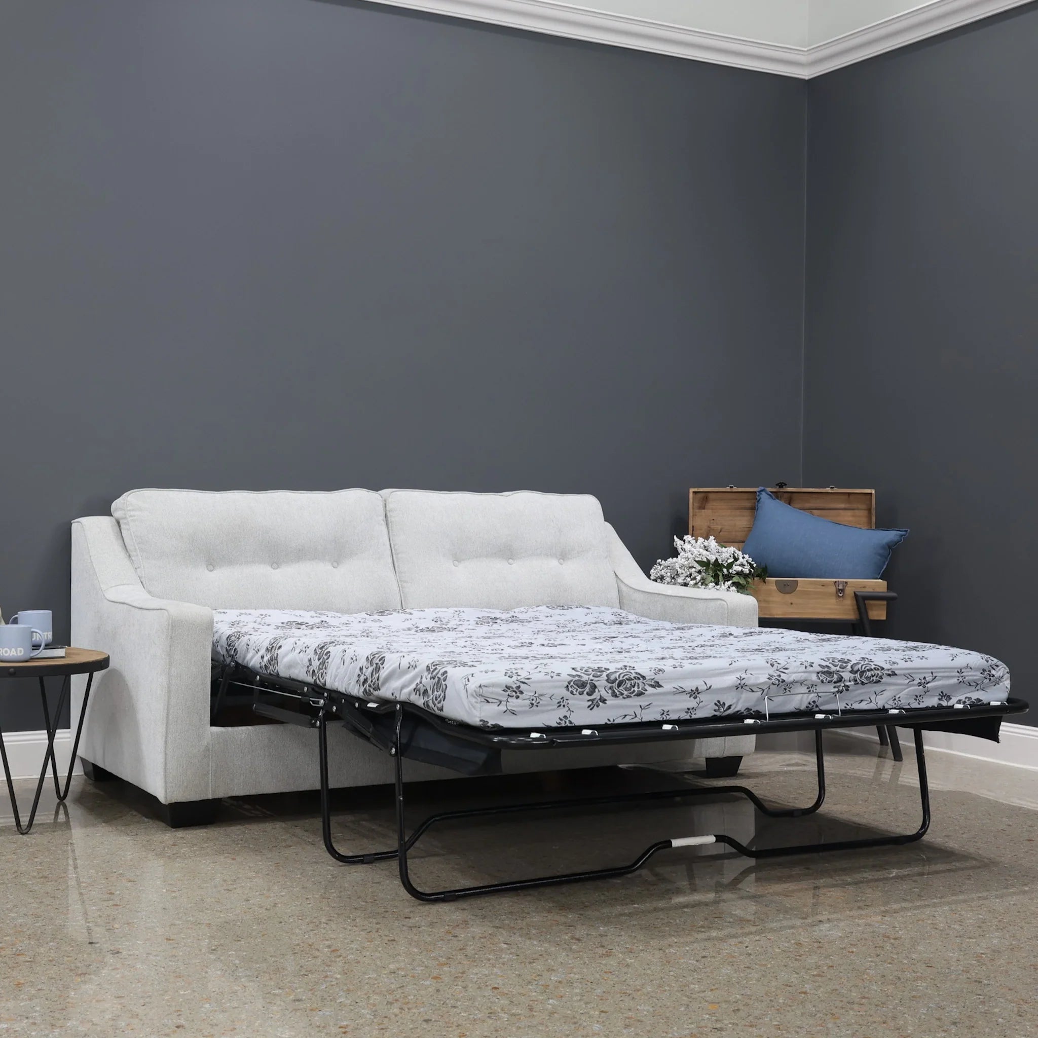 Victoria Queen Sofa Sleeper Light Grey