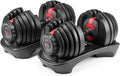 Pair of Adjustable Dumbbells, 5-52.5 Lbs., Space-Saving Home Gym Equipment