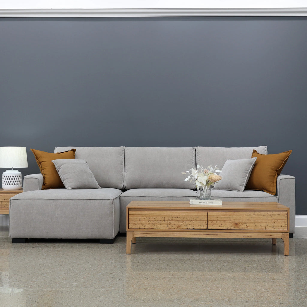 Noosa Sofa Bed w/ Chaise Natural