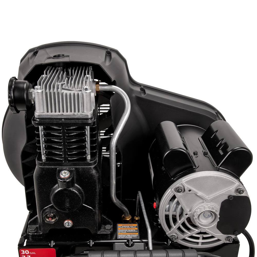 30-Gallon 175 PSI Oil-Lubricated Belt-Drive Portable Vertical Electric Air Compressor