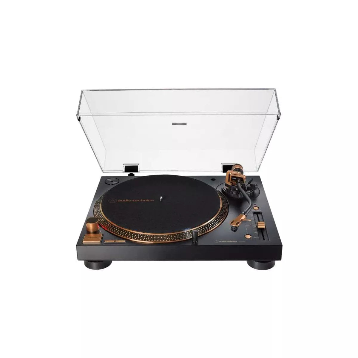 3-Speed Direct Drive USB Turntable with Built-In Preamp and Vinyl-to-Digital Conversion, Bronze