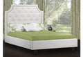 R198 Deep Button Tufted Upholstered Platform Bed Made in Canada