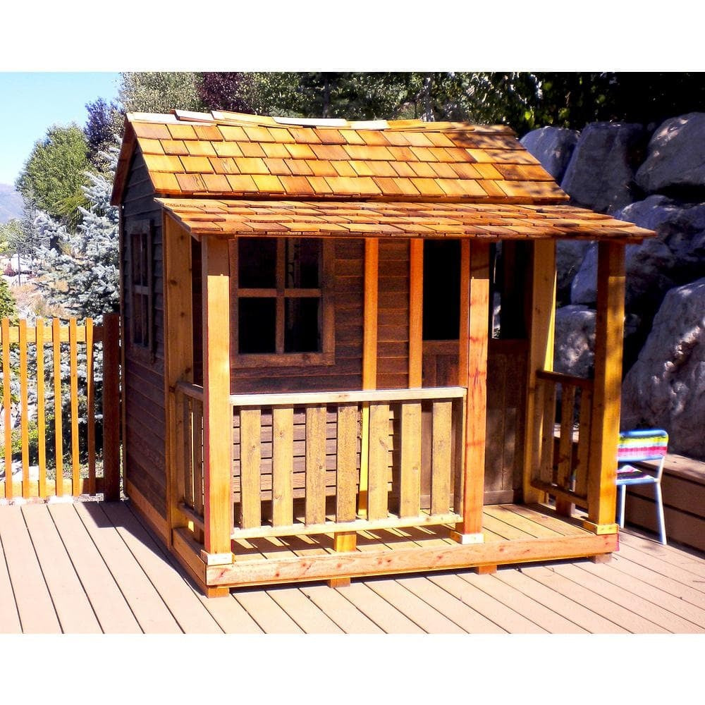 6-Ft. Cedar Playhouse with Windows and Dutch Door