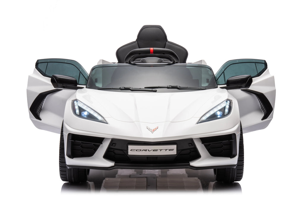 12V Chevrolet Corvette C8 Kids Ride On One Seater Electric Car with RC
