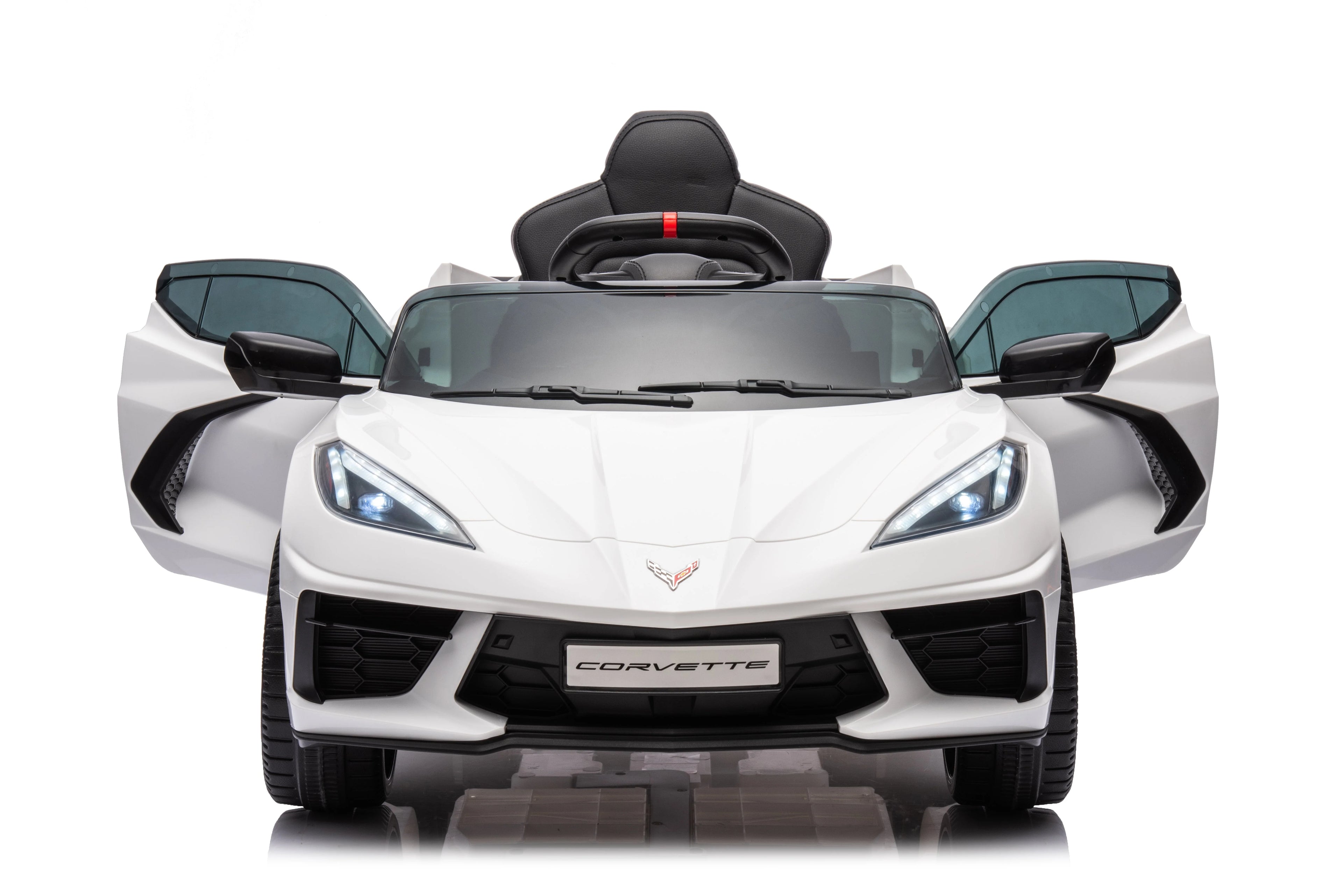 12V Chevrolet Corvette C8 Kids Ride On One Seater Electric Car with RC