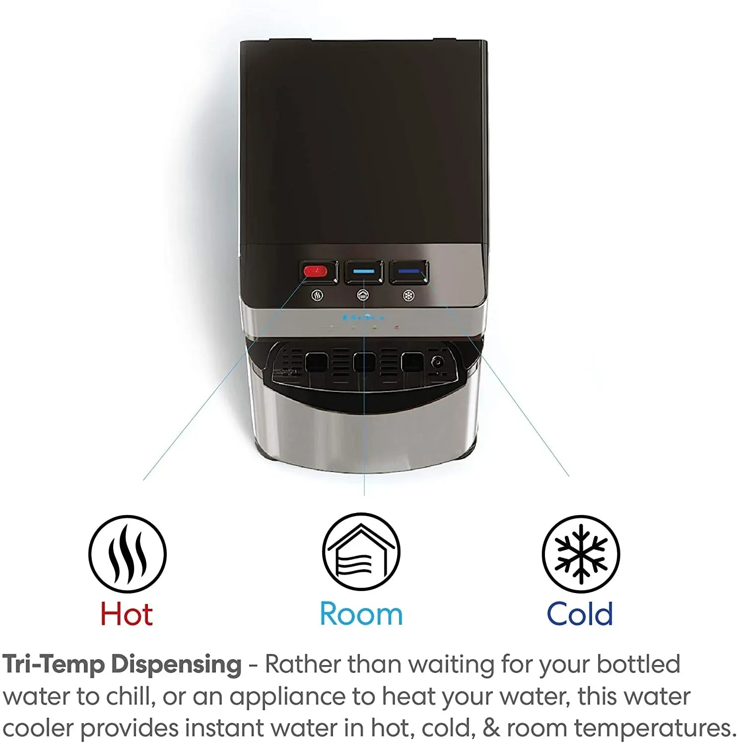 Self-Cleaning Bottom-Loading Water Cooler Dispenser with 3 Temperature Settings