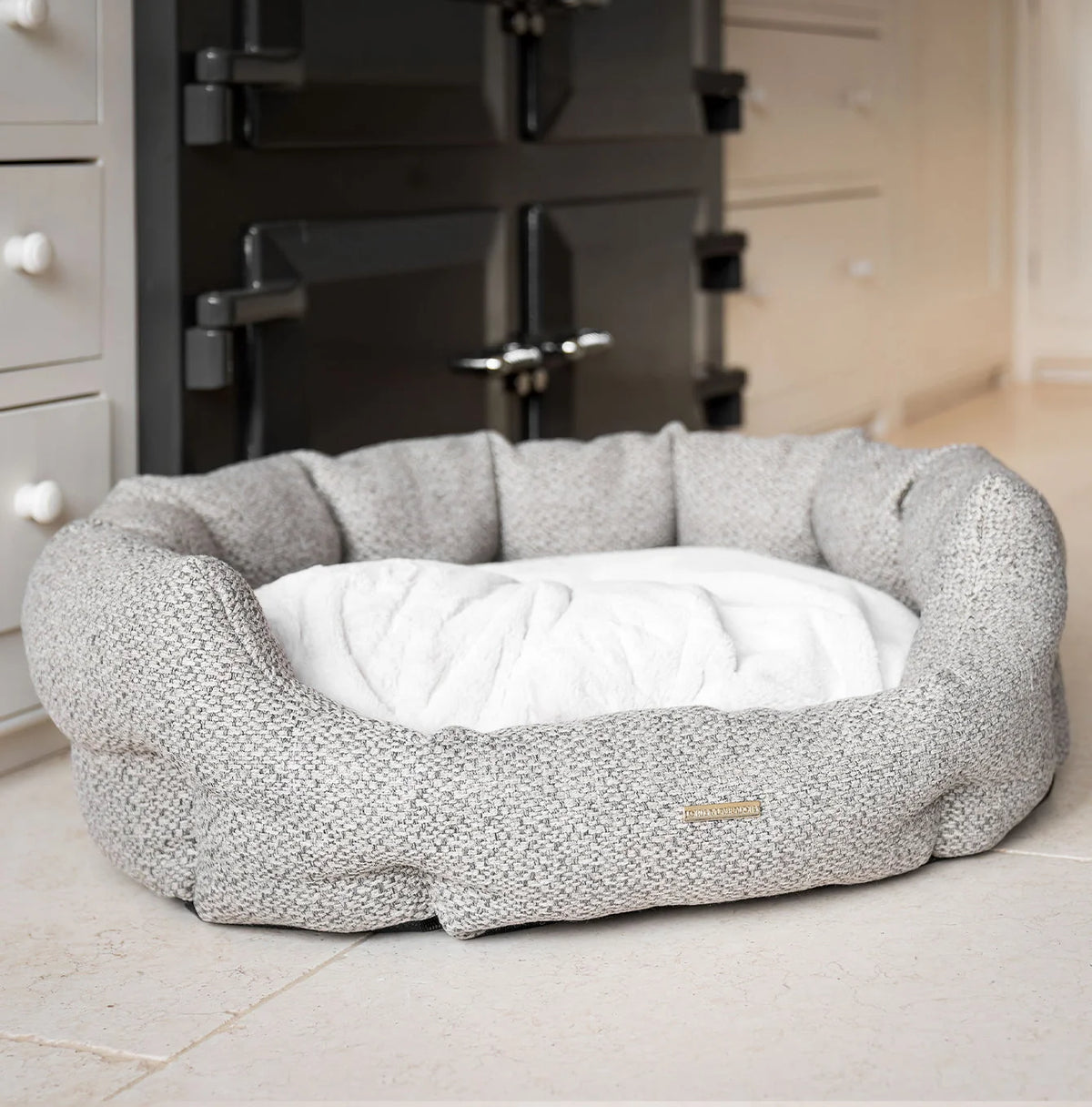 Oval Bed in Pebble