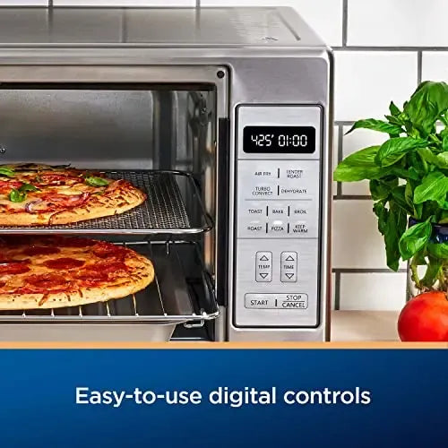 Extra-Large 10-in-1 Air Fryer Oven, Fits 2 Large Pizzas, Stainless Steel