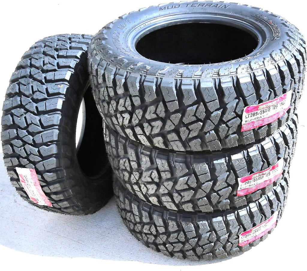 4 x Wildtraxx M/T LT285/65R18 Mud Terrain E (10 Ply) Tires
