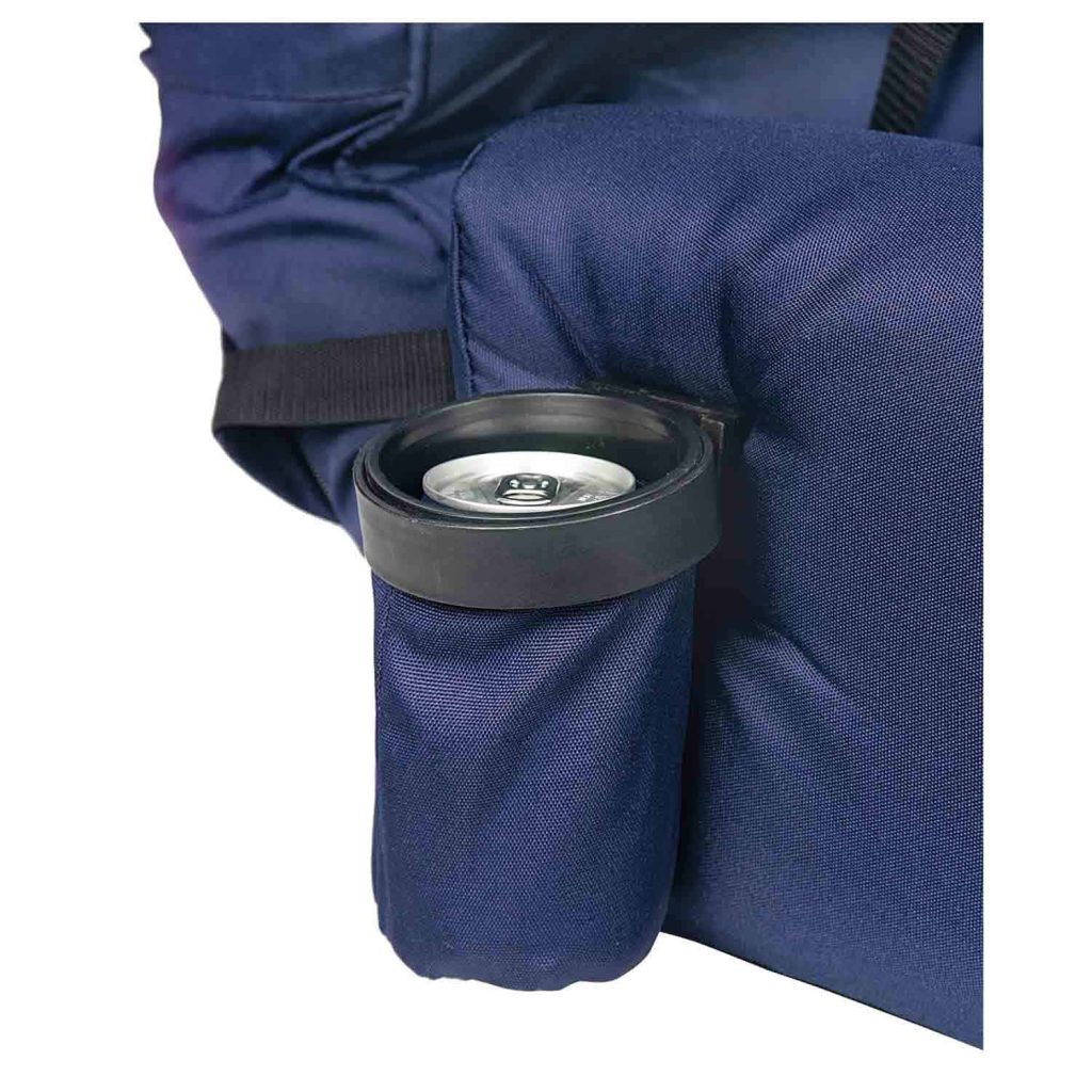 High-Back Portable Marine Seat with Armrests and Pockets, UV-Resistant Water-Repellent Fabric