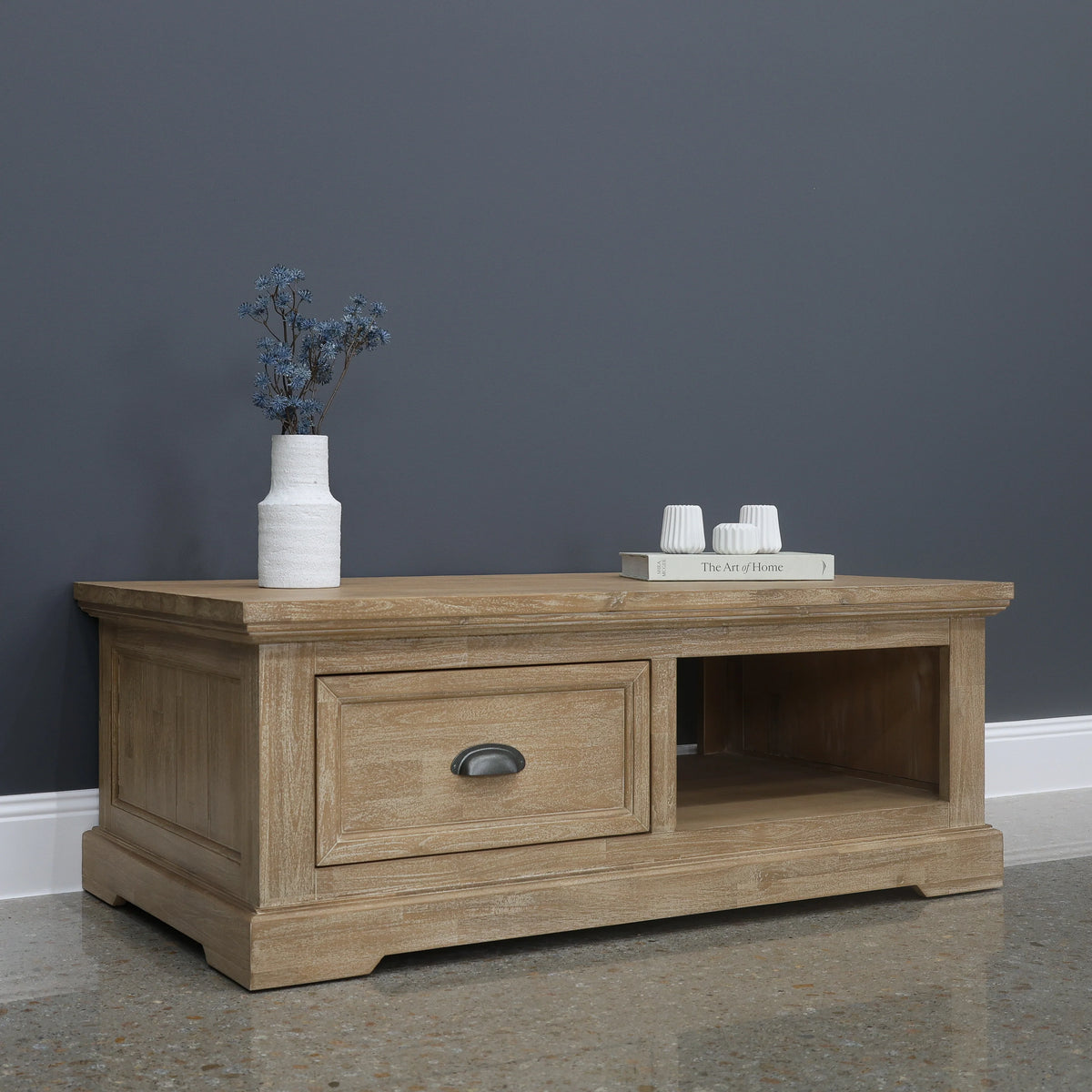 Provedore Natural Coffee Table w/ 1 Drawer