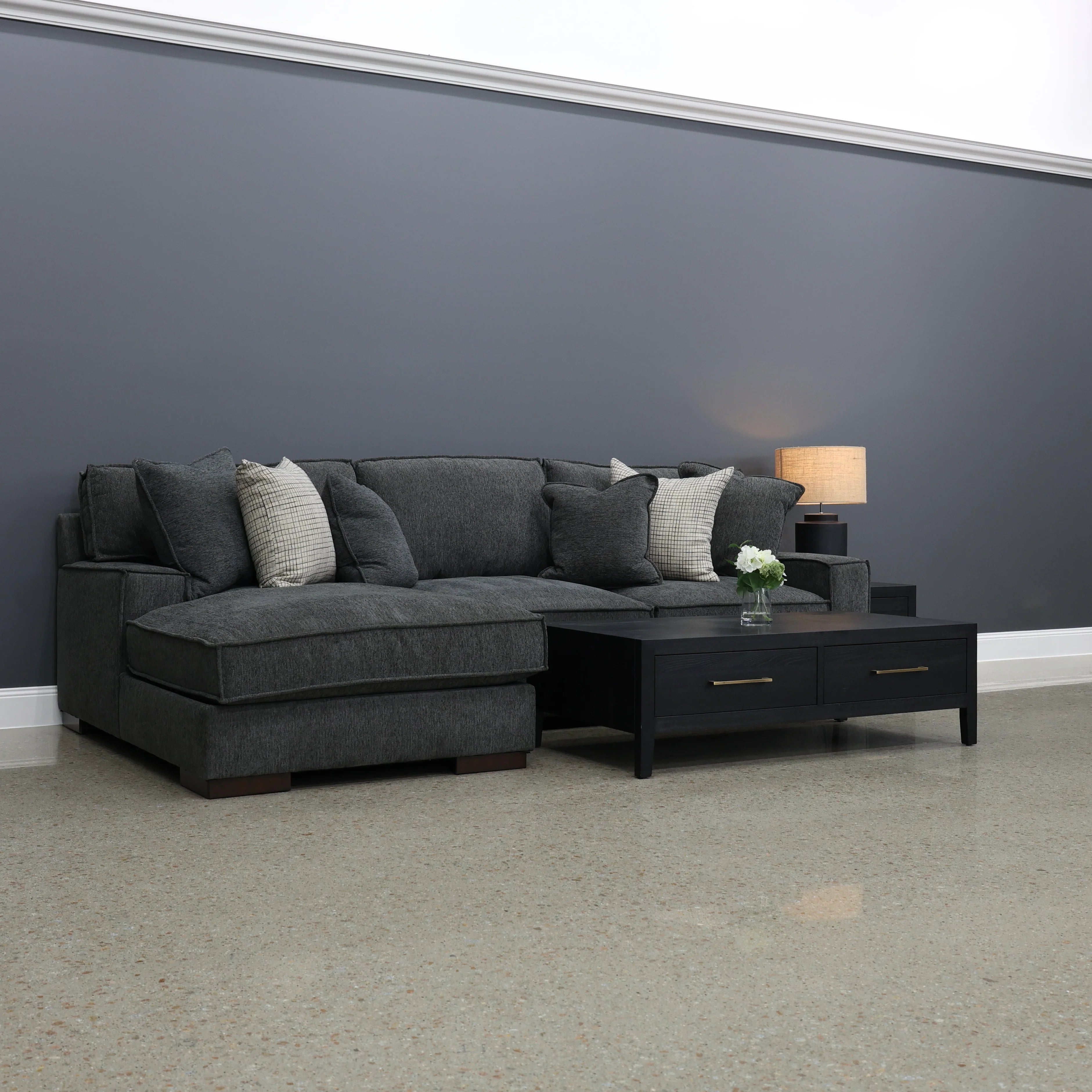 Gembrook LHF Sofa Chaise Dark Grey