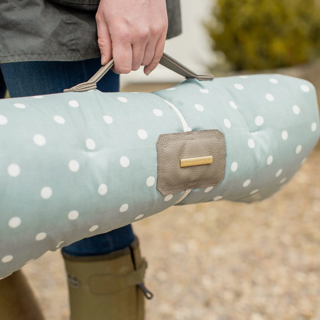 Travel Mat in Duck Egg Spot