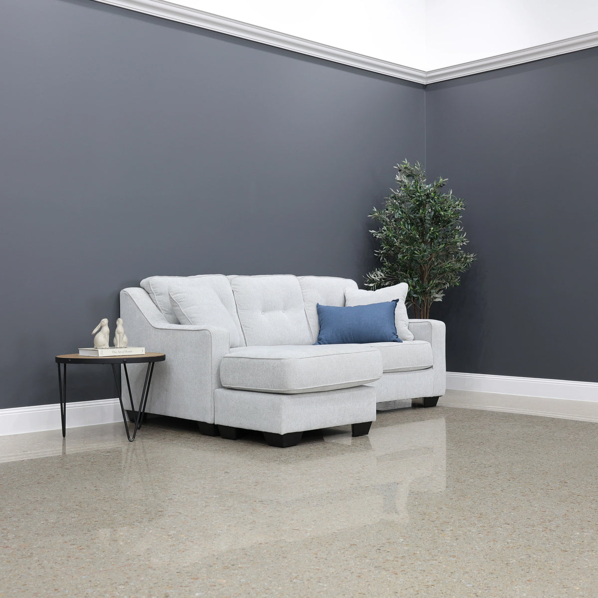 Victoria Sofa Chaise Light Grey