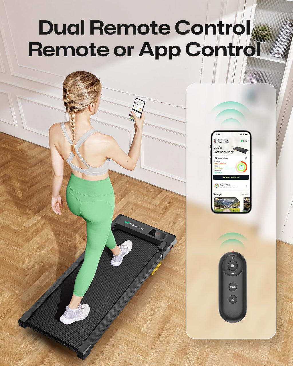 Smart Compact Under-Desk Walking Pad Treadmill