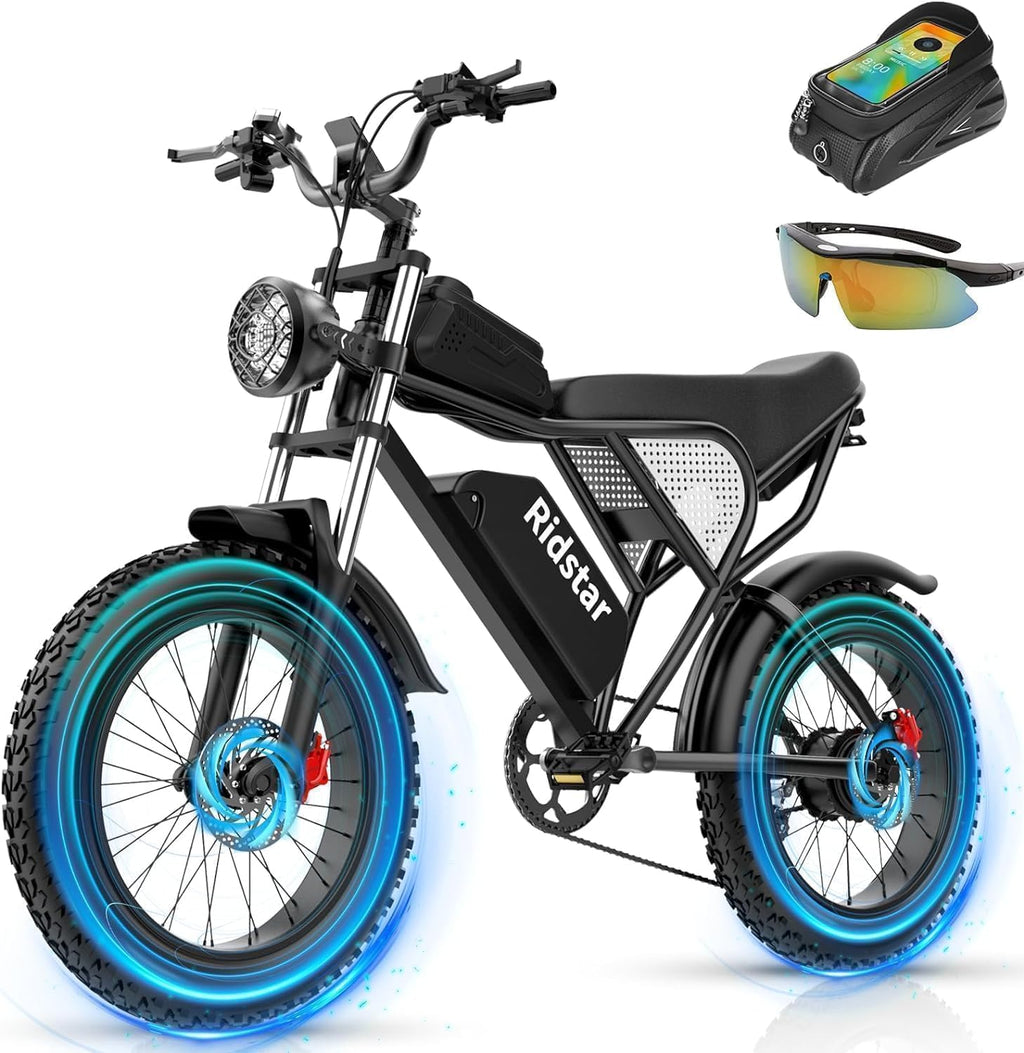 2000W Electric Bike with 37 MPH Top Speed and 20-Inch Fat Tires