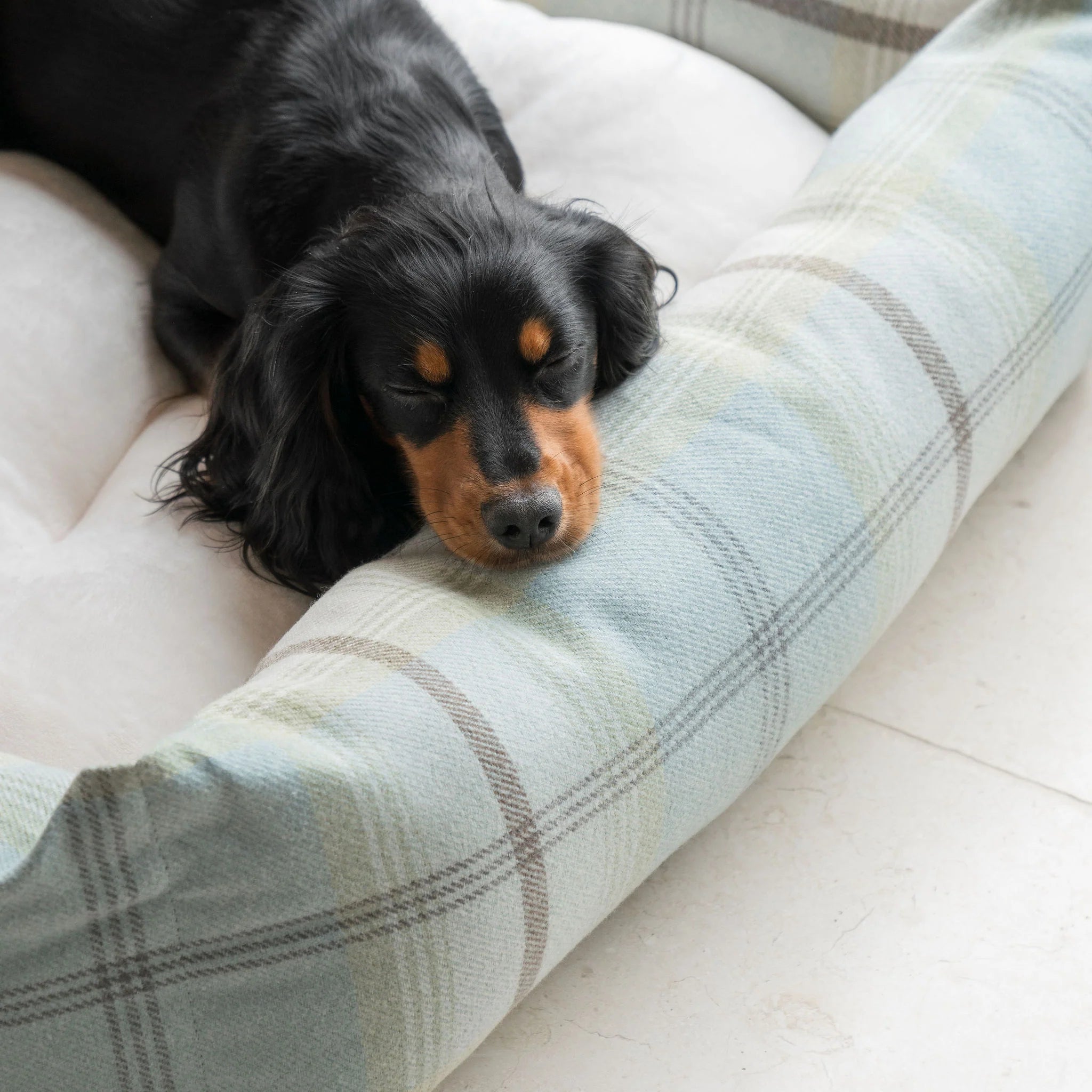 Box Bed For Dogs in Balmoral Tweed