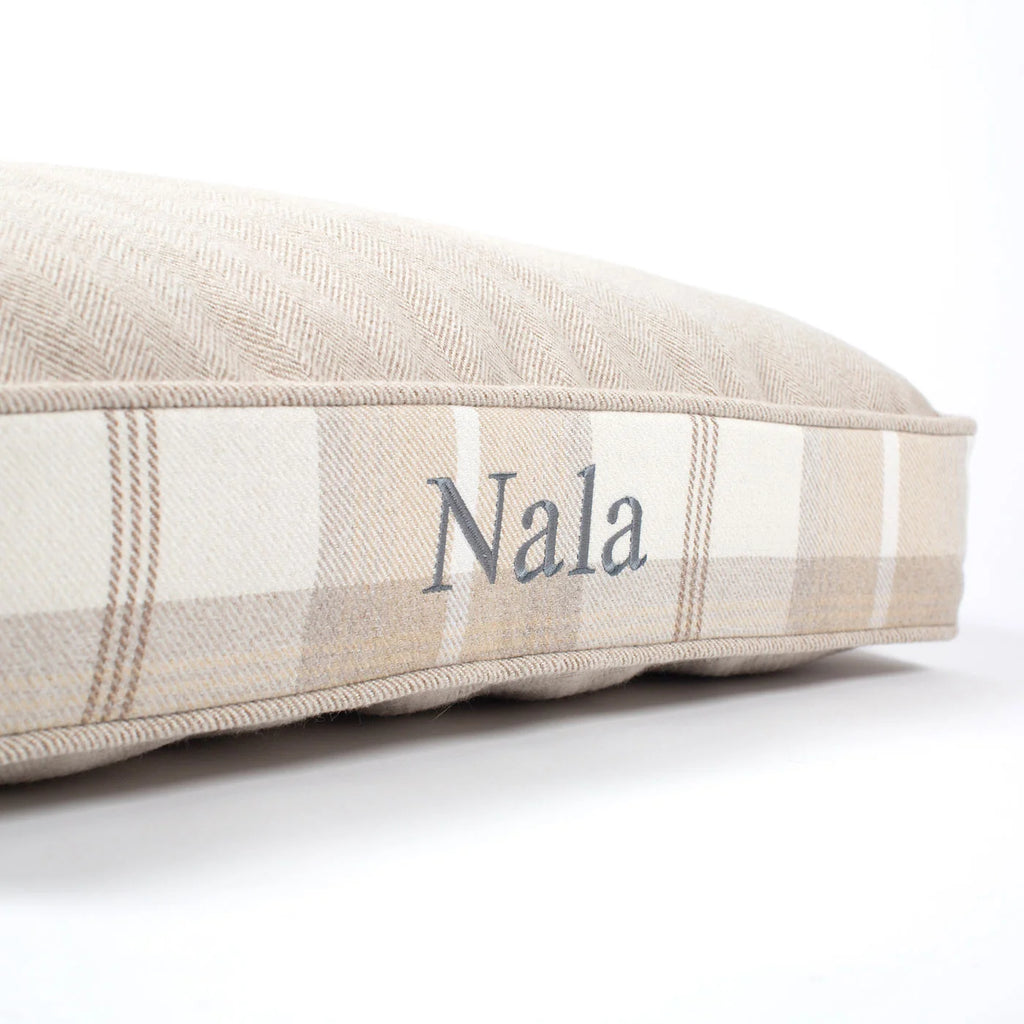 Dog Cushion in Balmoral Natural Tweed