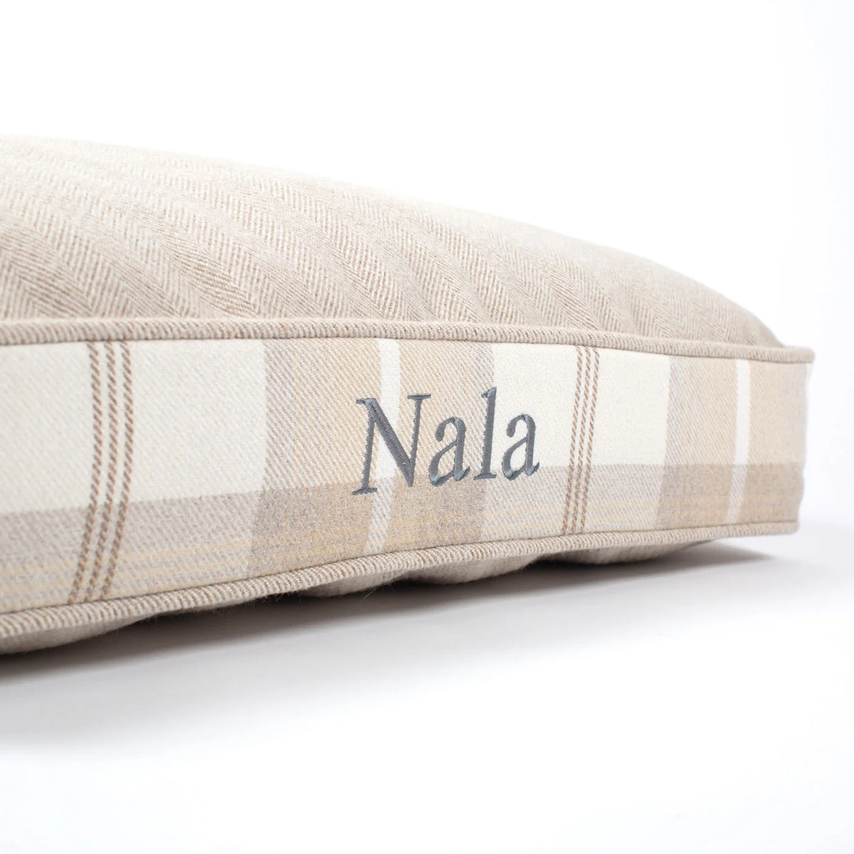 Dog Cushion in Balmoral Natural Tweed
