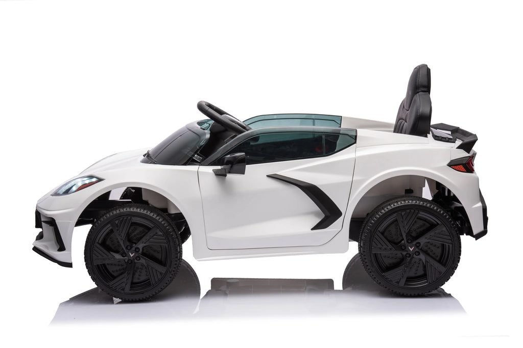 12V Chevrolet Corvette C8 Kids Ride On One Seater Electric Car with RC