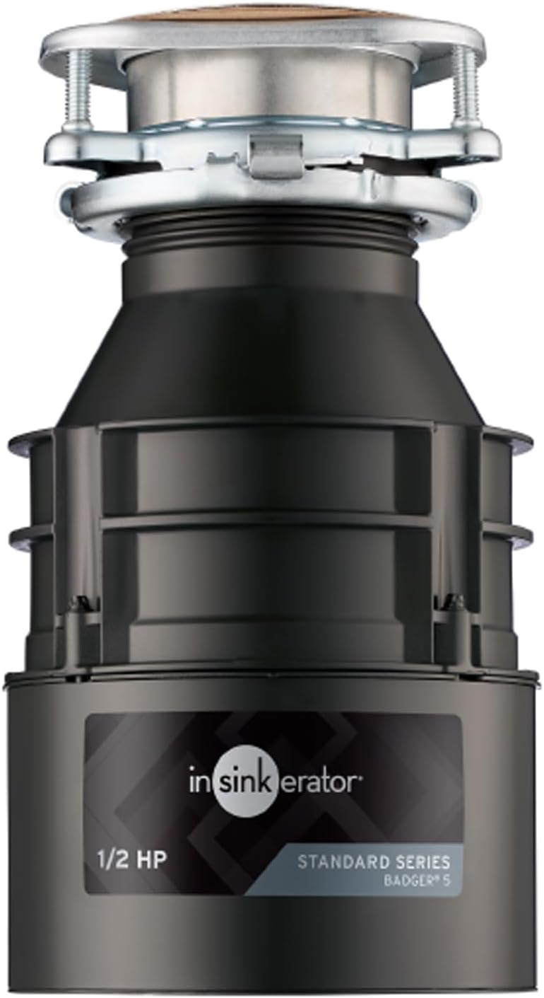1/2 HP Continuous Feed Garbage Disposal with Durable Steel Construction, Easy Installation