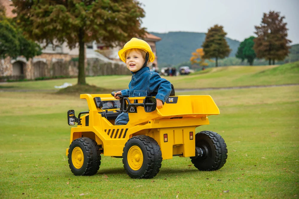 2026 CAT Dump Truck 12V Kids Ride On with Remote Control, Working Shovel & Realistic Construction Sounds With RC