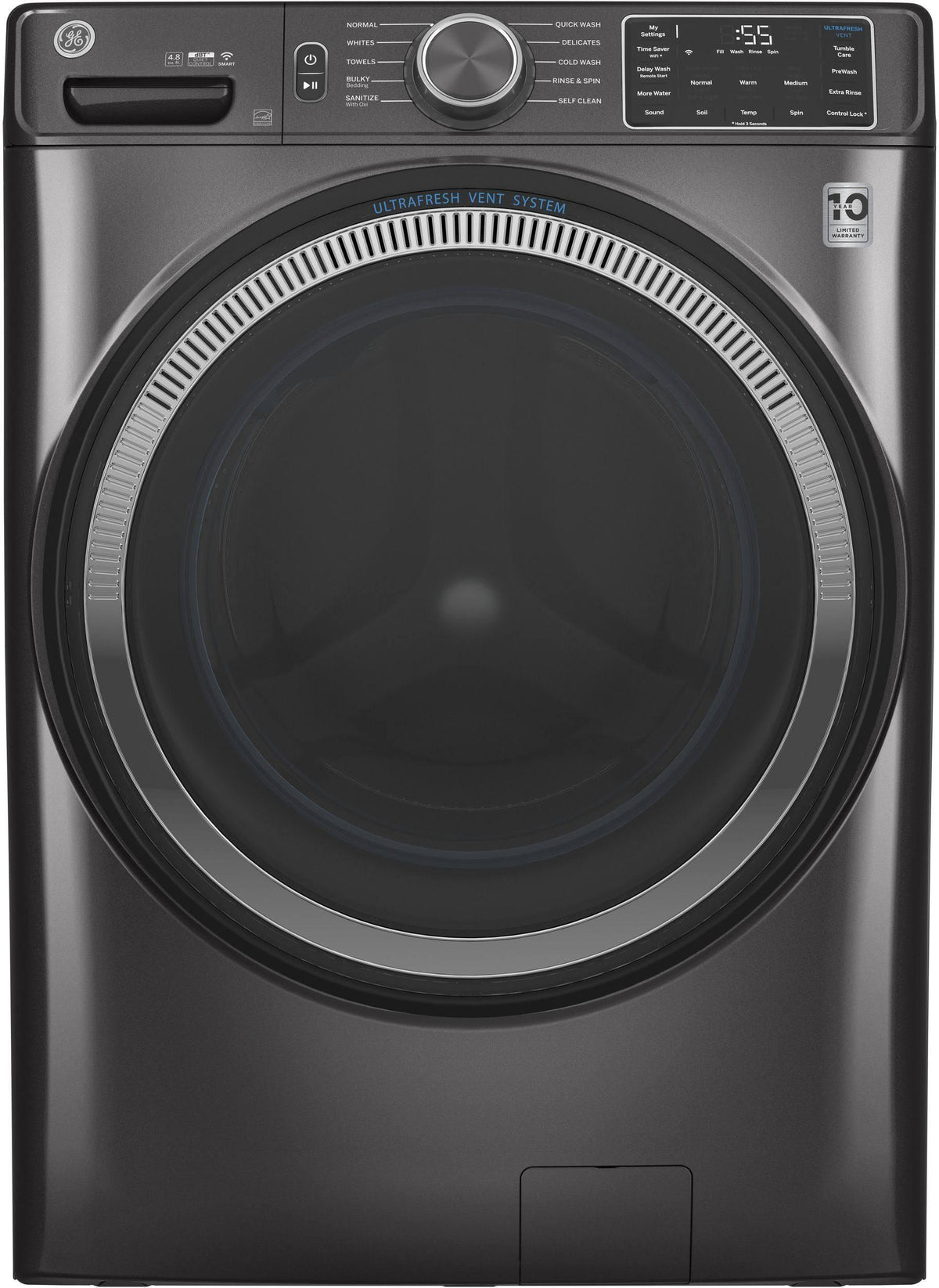 4.8 Cu. Ft. Front Load Washer - Large Capacity Washing Machine