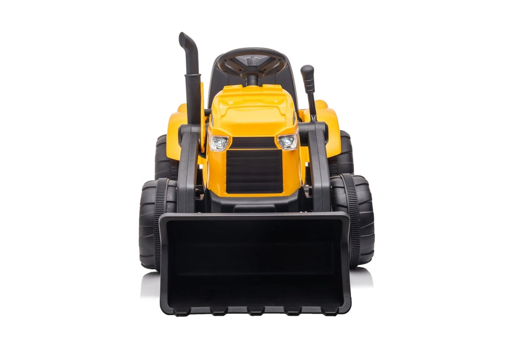 2026 12V Excavator Tractor Trailer Kids Ride On One Seater Electric Truck with RC and Wagon