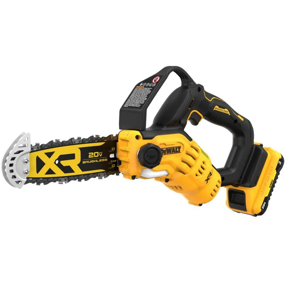 8-Inch 20V Lithium-Ion Cordless Pruning Chainsaw Kit with 3Ah Battery and Charger