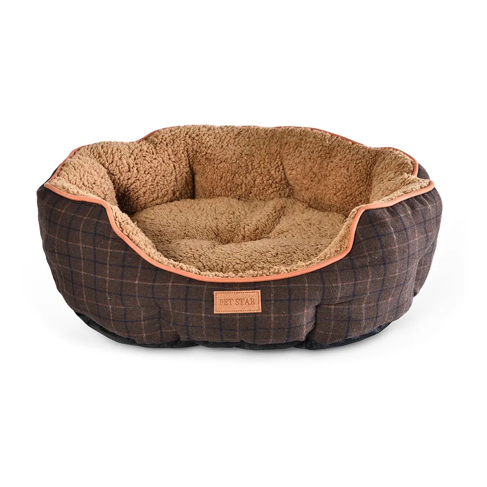 Plaid Pet Bed Dog Bed