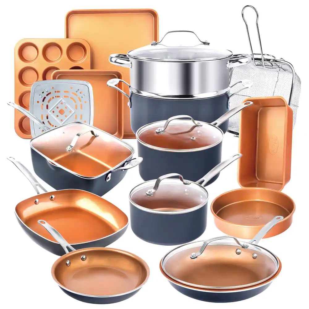 20-Piece Cookware and Bakeware Set, Graphite