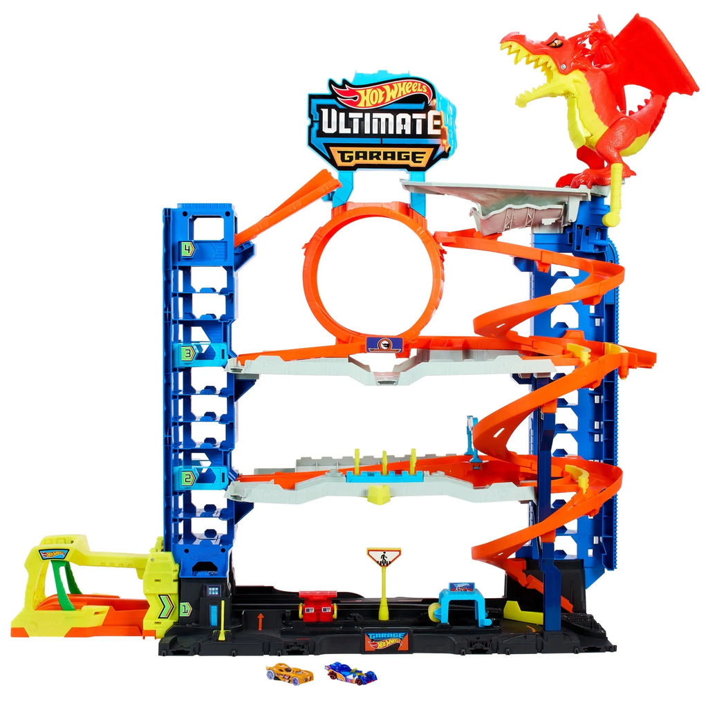 Ultimate Garage Playset with 2 Die-Cast Cars, Storage for 50+ Cars, Ages 4-8