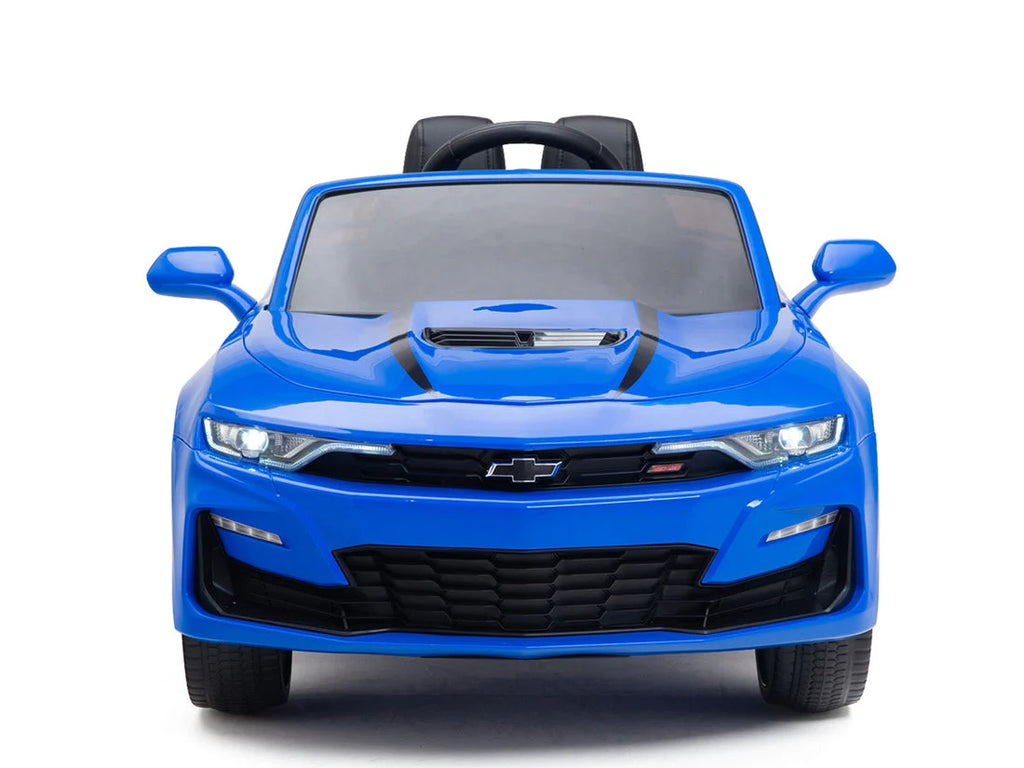 12V Chevrolet Camaro 2SS Kids Ride On One Seater Electric Car with Leather Seat, Rubber Tires and RC