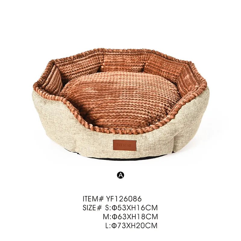 Corduroy Pet Bed Comfortable Dog Bed