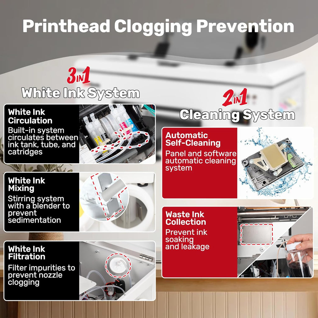 A3 DTF Printer with Curing Oven, T-Shirt Printing Bundle