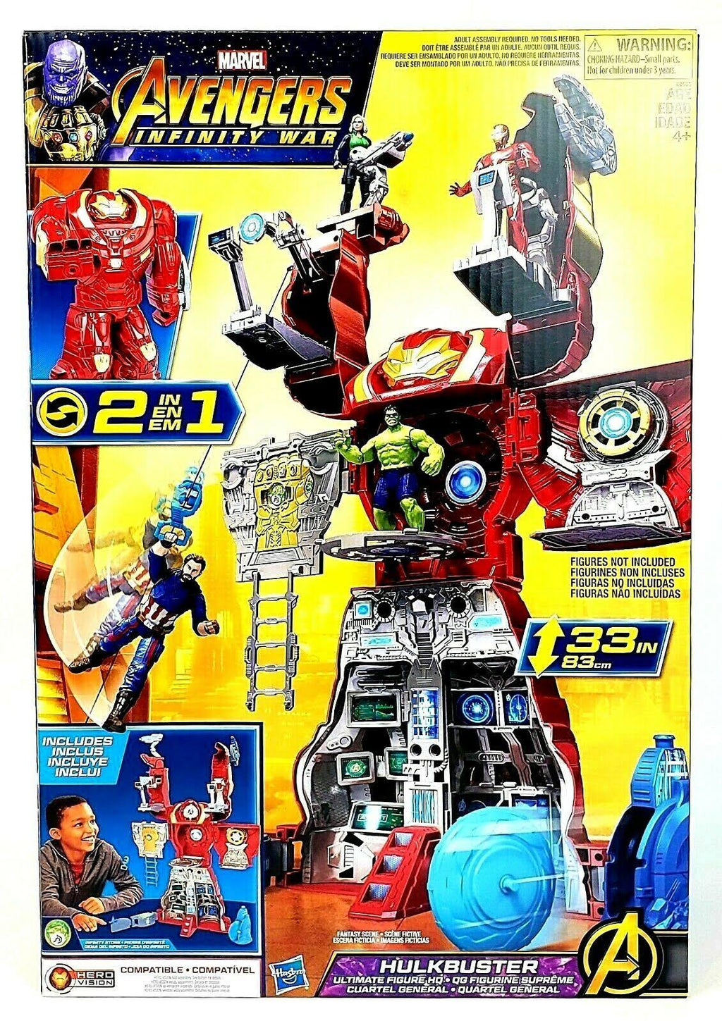 Hulkbuster Ultimate Figure HQ Playset with Target Tower and Roto-Blade Launcher