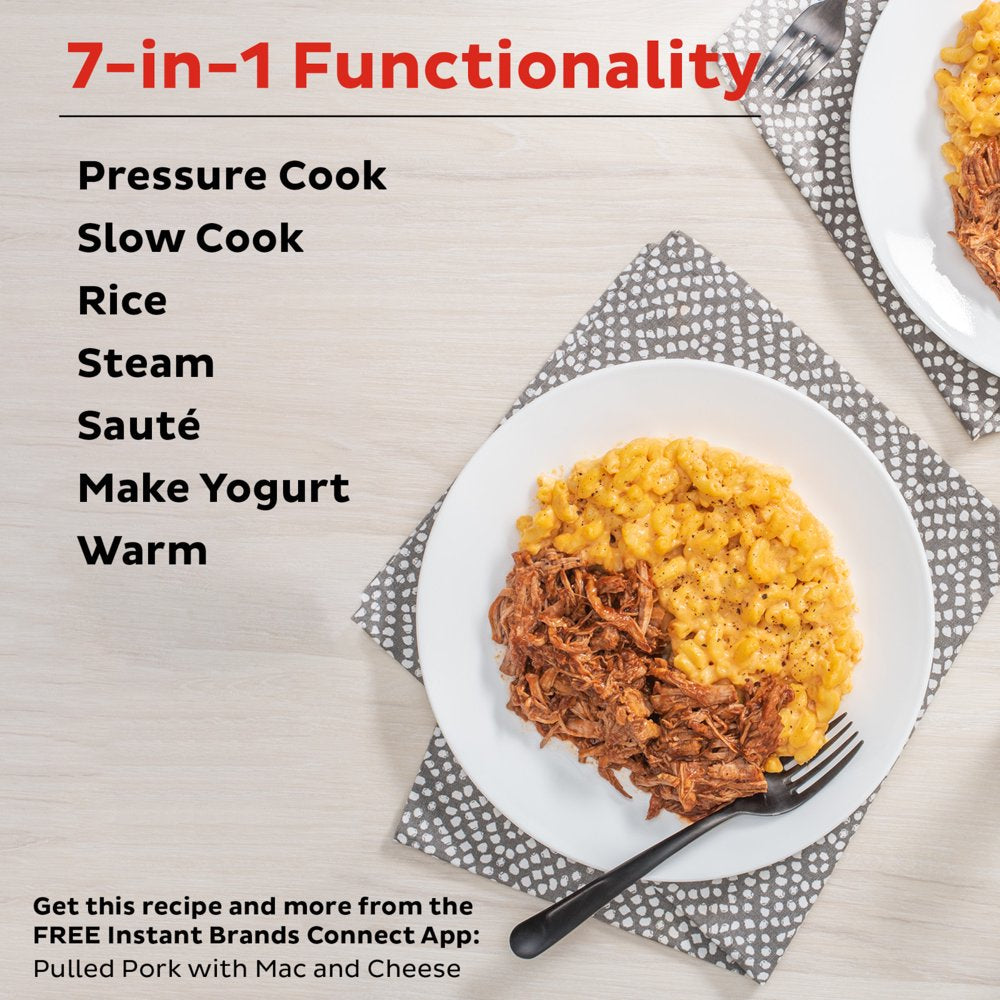 6-Quart 7-in-1 Electric Pressure Cooker with Easy-Release Steam Switch