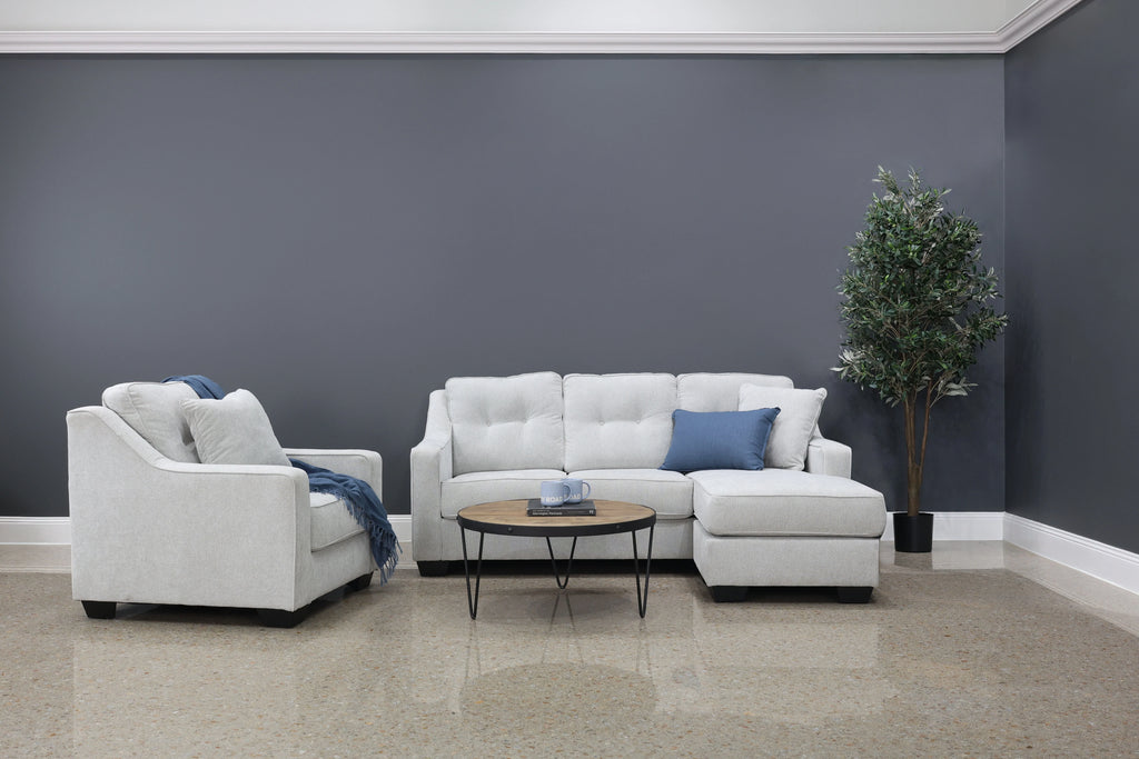Victoria Sofa Chaise Light Grey