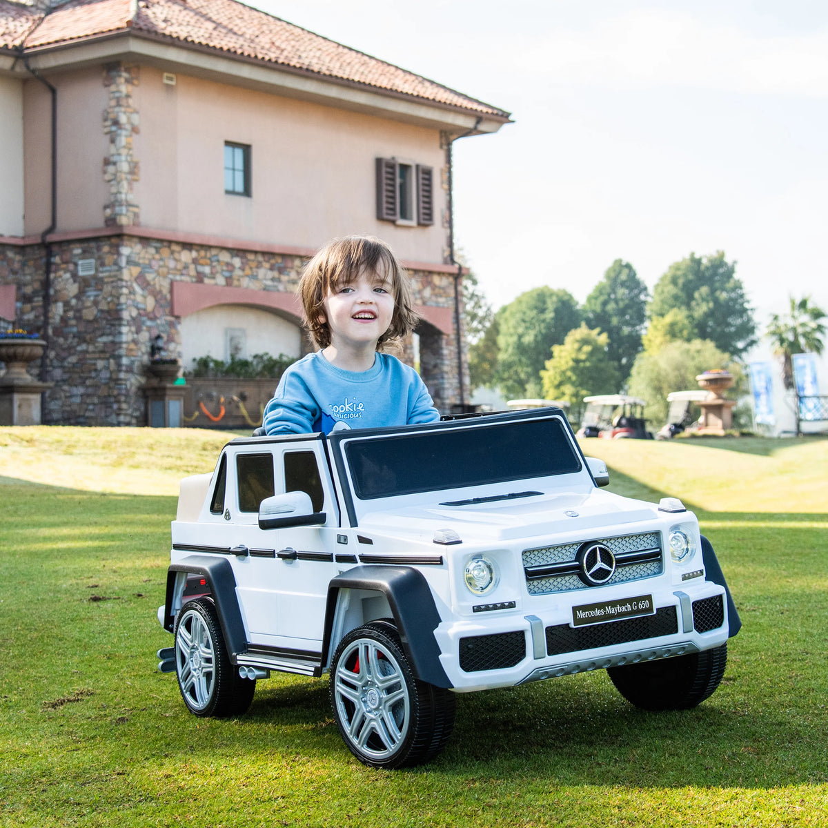2026 Licensed 12V Mercedes Maybach G650s 4WD Kids Ride On 1 Seater Car with RC