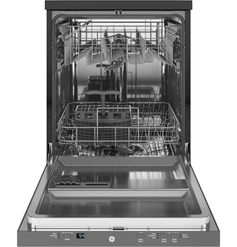 24-Inch Stainless Steel Portable Dishwasher with Sanitize Cycle