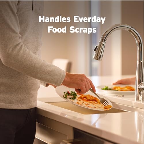 1/2 HP Continuous Feed Garbage Disposal with Durable Steel Construction, Easy Installation